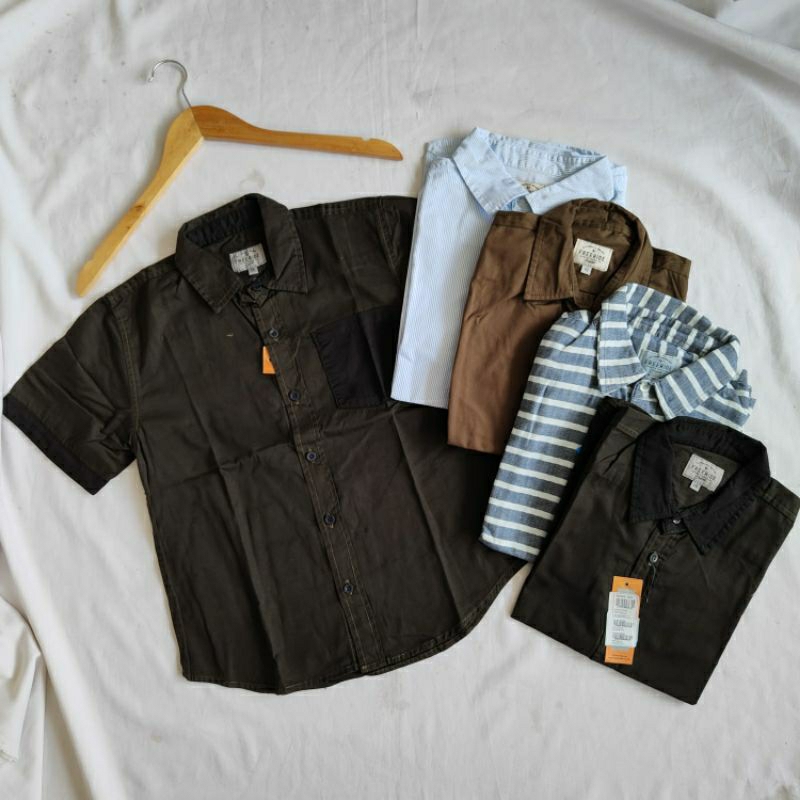 KEMEJA ANAK LENGAN PENDEK MERK FREERIDE AUTHENTIC BRAND / KEMEJA ANAK BR*NDED MURAH / KEMEJA ANAK HA