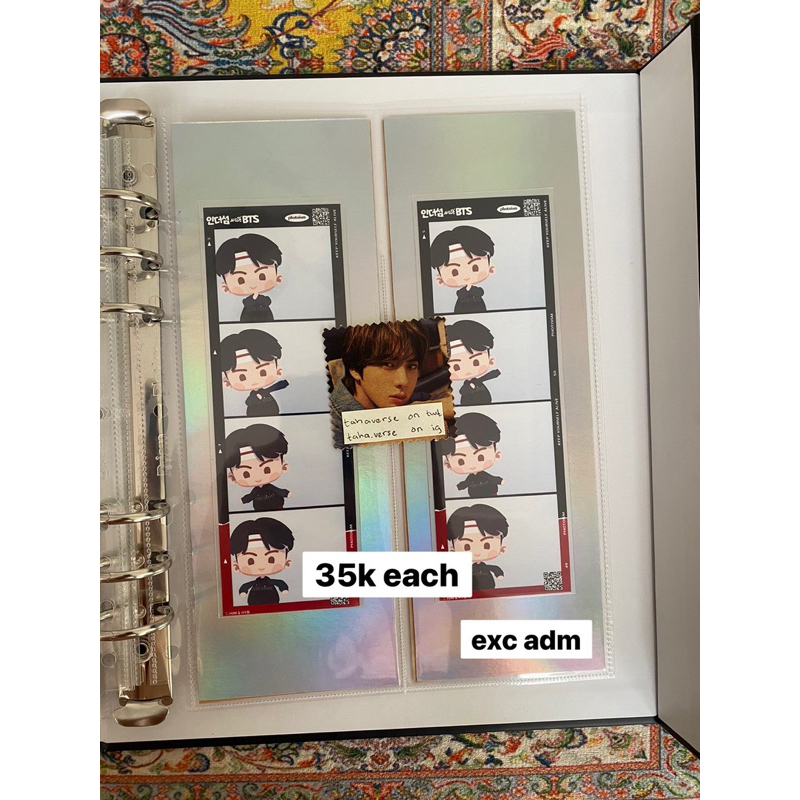 bts pc jin in the seom photoism strip pc photocard