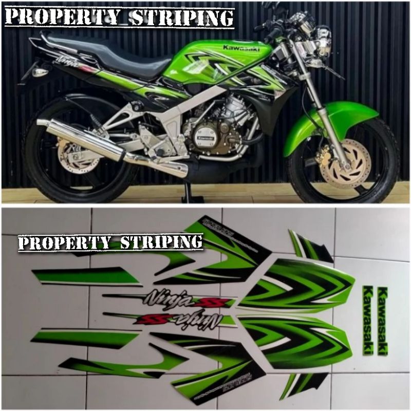lis stiker striping montor NINJA SS 2012 warna hijau (METALIK)