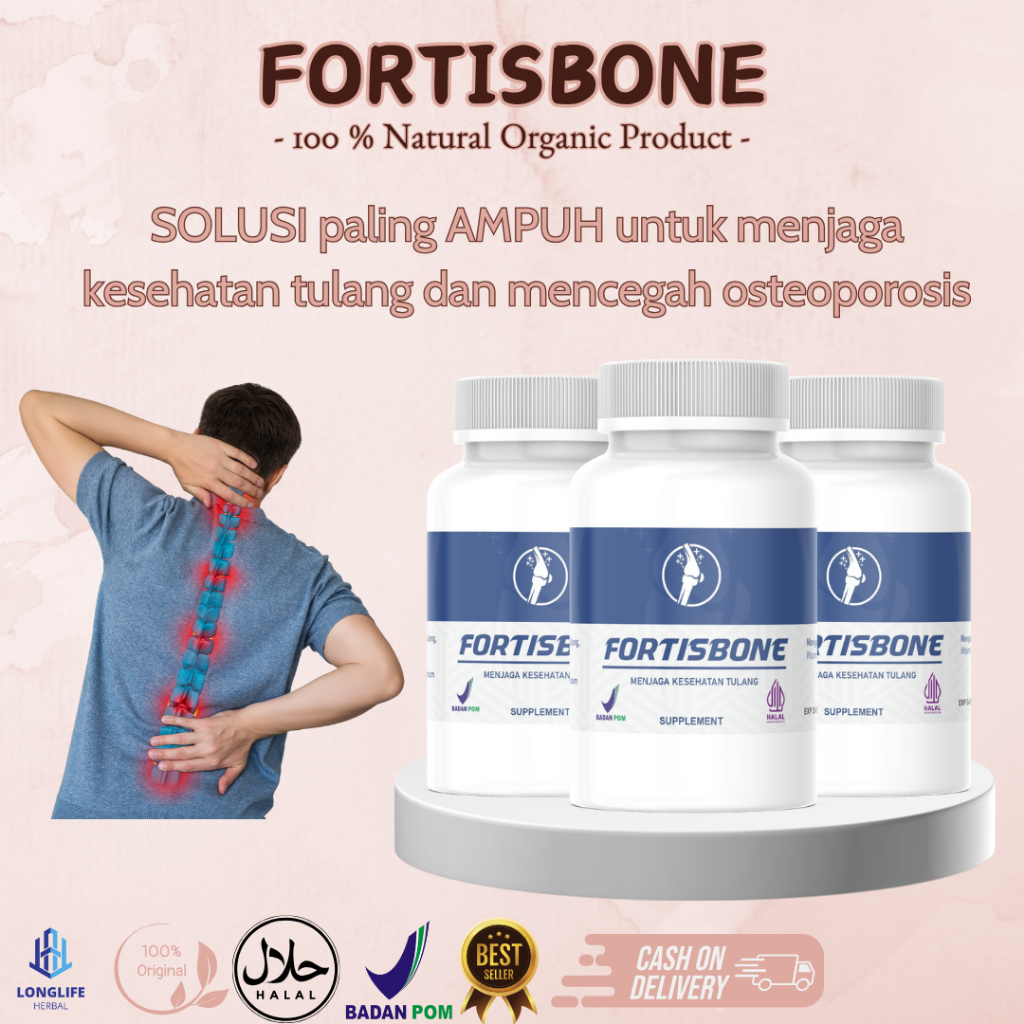 [ TERBARU ] FORTISBONE Vitamin Tulang dan Sendi Vitamin Kesehatan Tulang Obat Pengapuran Tulang Sara