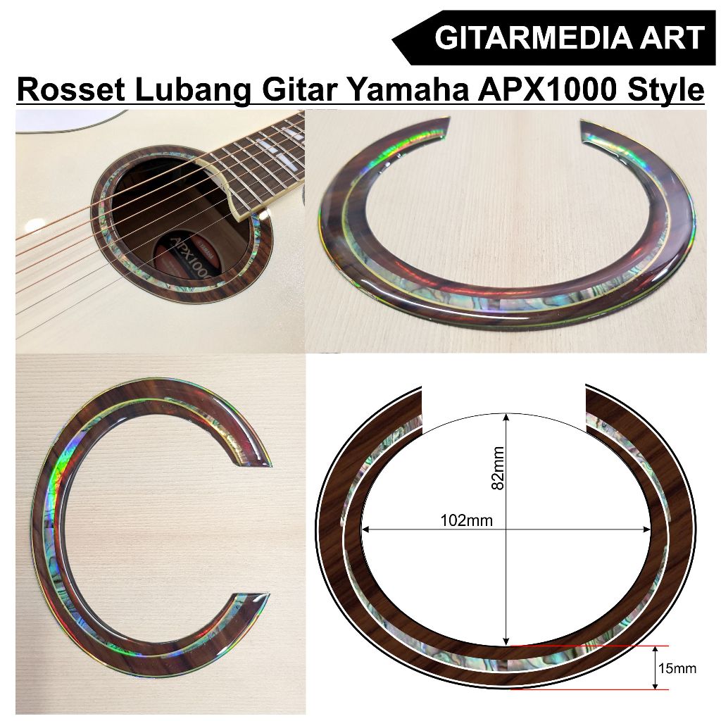 ROSSET YAMAHA APX1000 ROSSETE YAMAHA APX - STIKER LUBANG GITAR YAMAHA APX 1000