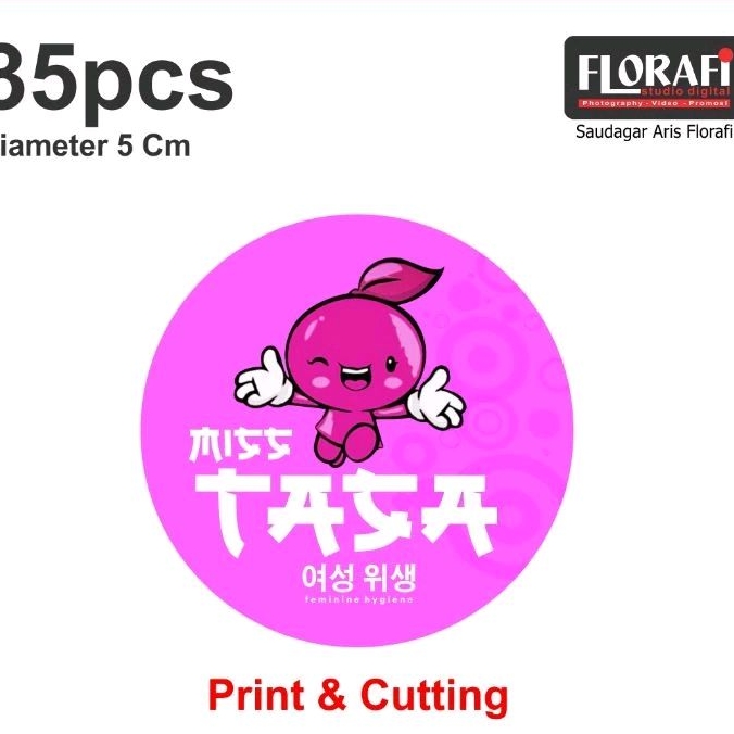 

Desain 002, Stiker Label Kemasan Tempat Sabun MissTasa Print&Cutting Waterproof Cromo