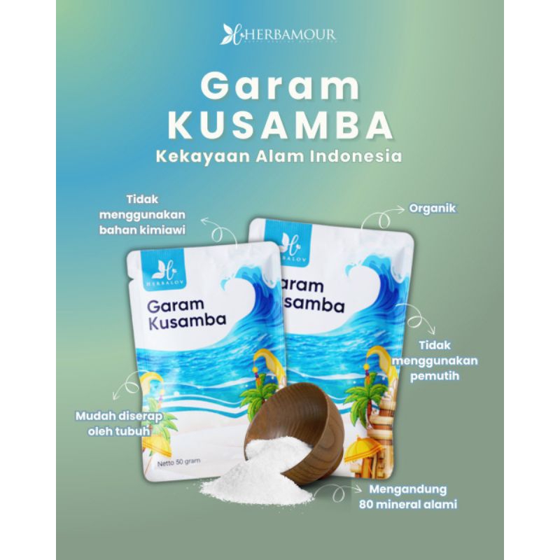 

Garam Kusamba by Herbalov 50 gram | Garam Organik| Garam Non Pemutih