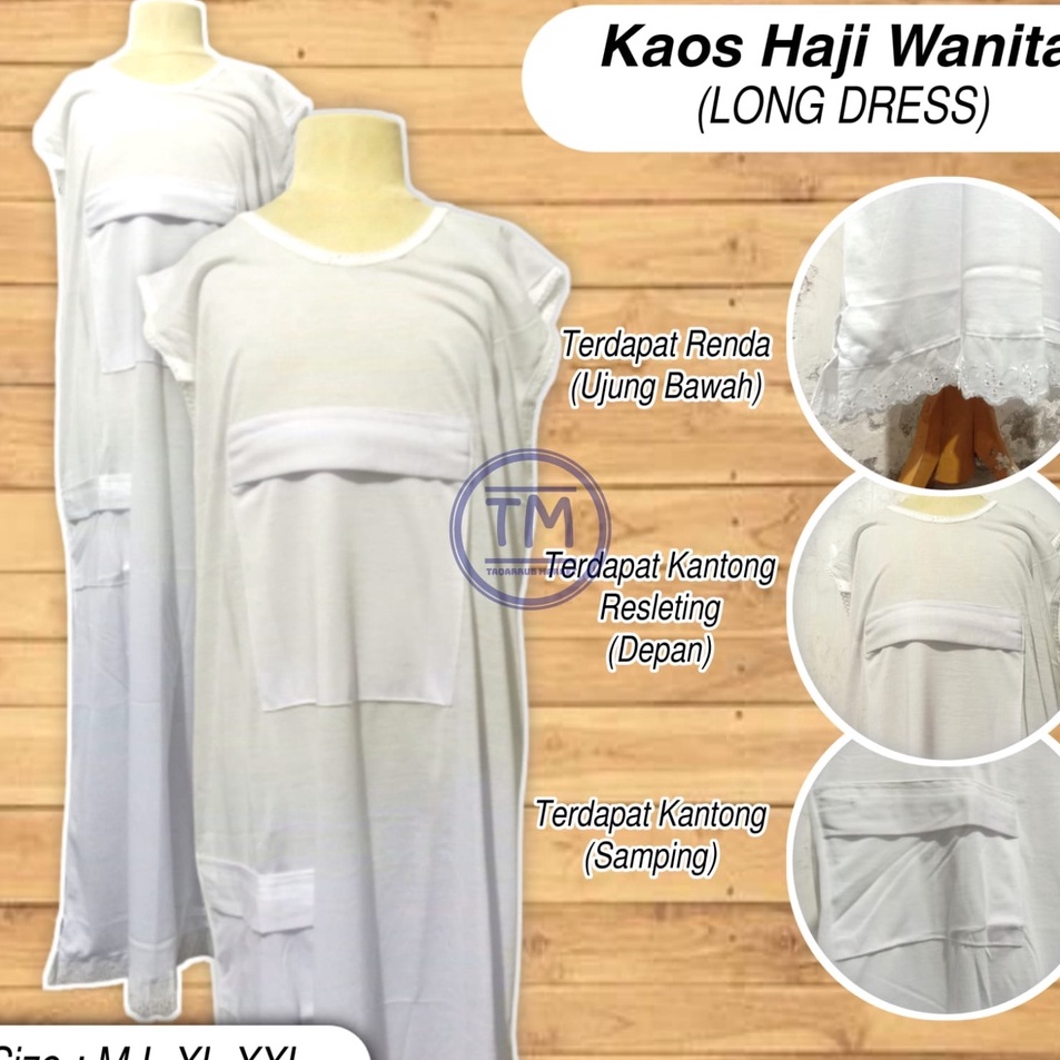 Paling Laris Kaos Haji Wanita Panjang Kaos Haji Perempuan LONG DRESS Kaos Renda Wanita Panjang Tanpa