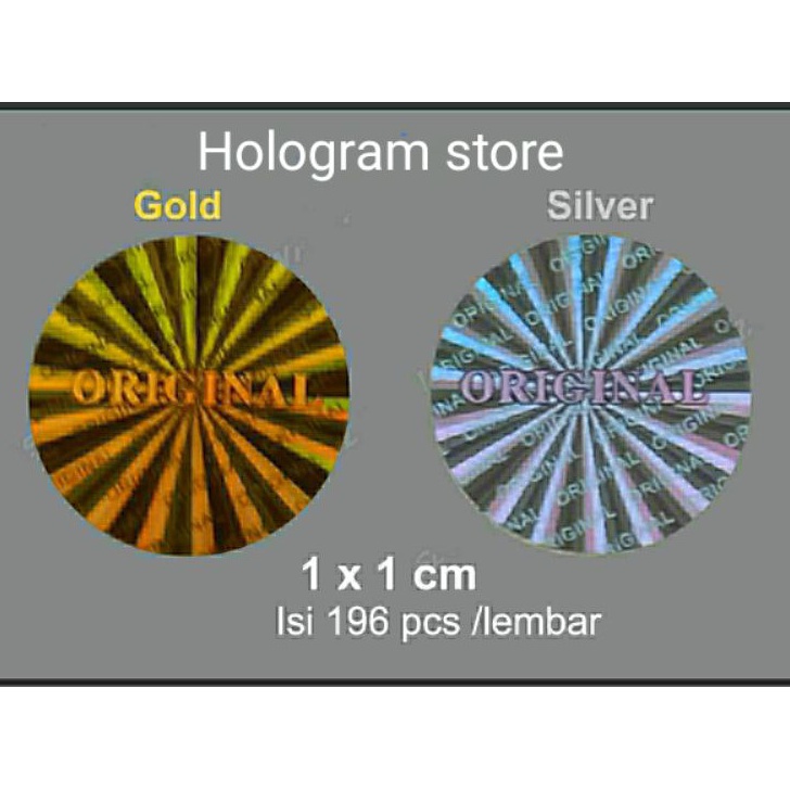 

Free Ongkir Stiker hologram original kecil circle