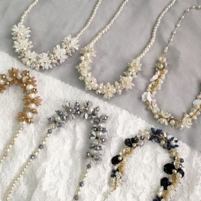 Fresh Kalung Hijab  Aksesoris Kalung  Kalung Mutiara Kristal Part 1