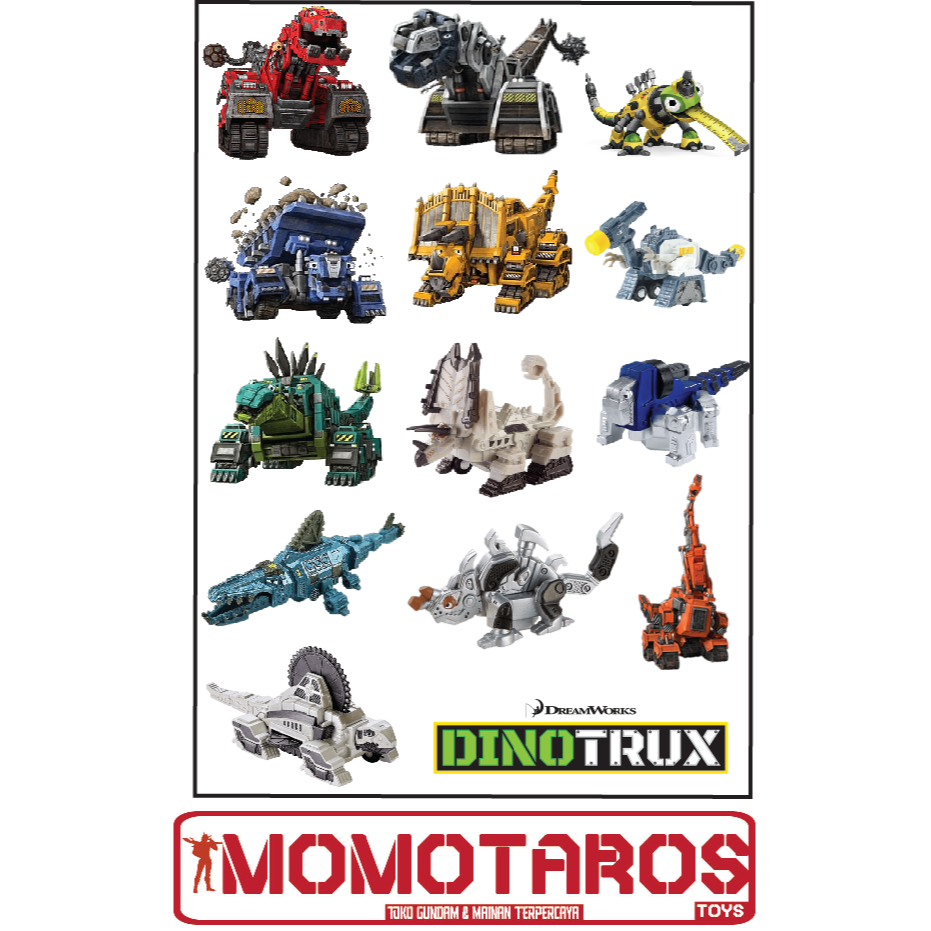 

Sticker stiker murah antiair transparan Dinotrux 1 pc