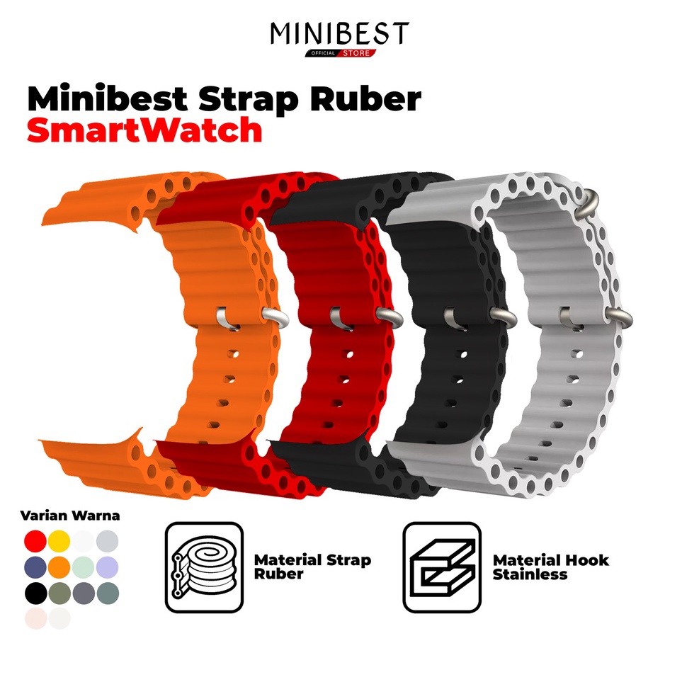 MINIBEST Strap Watch Silicone Rubber Series 1 2 3 4 5 6 7 8 Premium Strap Sport Smartwatch