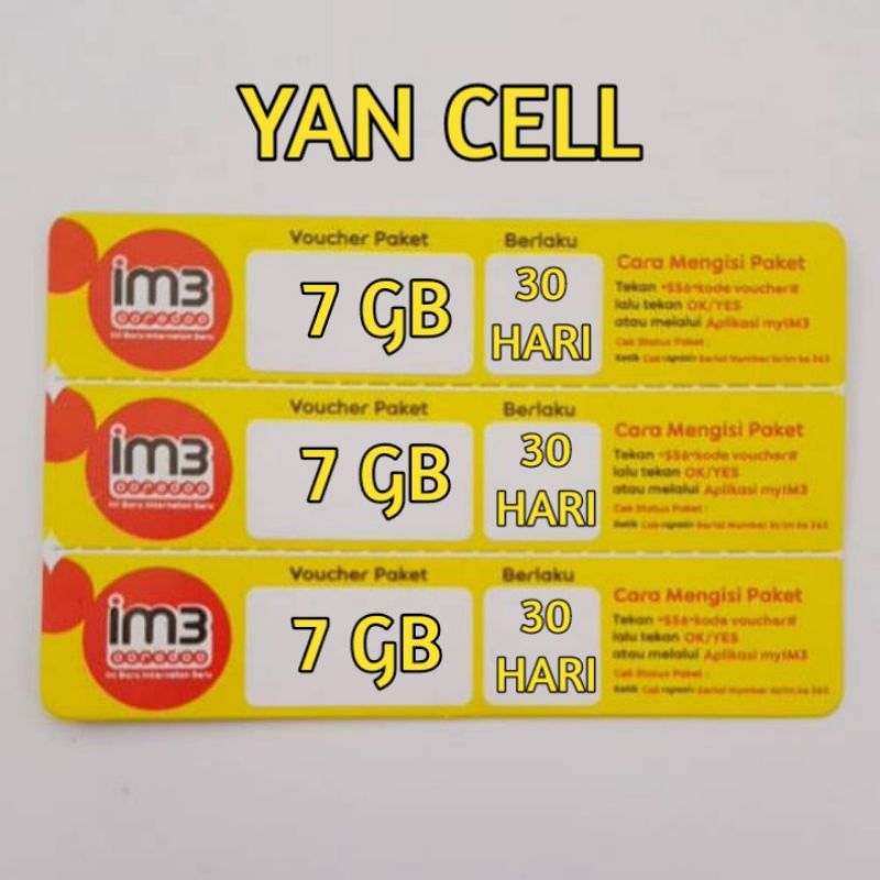 VOUCHER INDOSAT FREEDOM INTERNET 7 GB 30 HARI