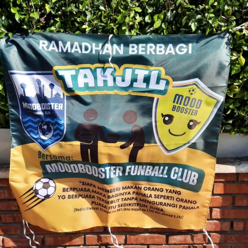 spanduk kain / banner Kain / bendera kain custom gambar logo dan nama