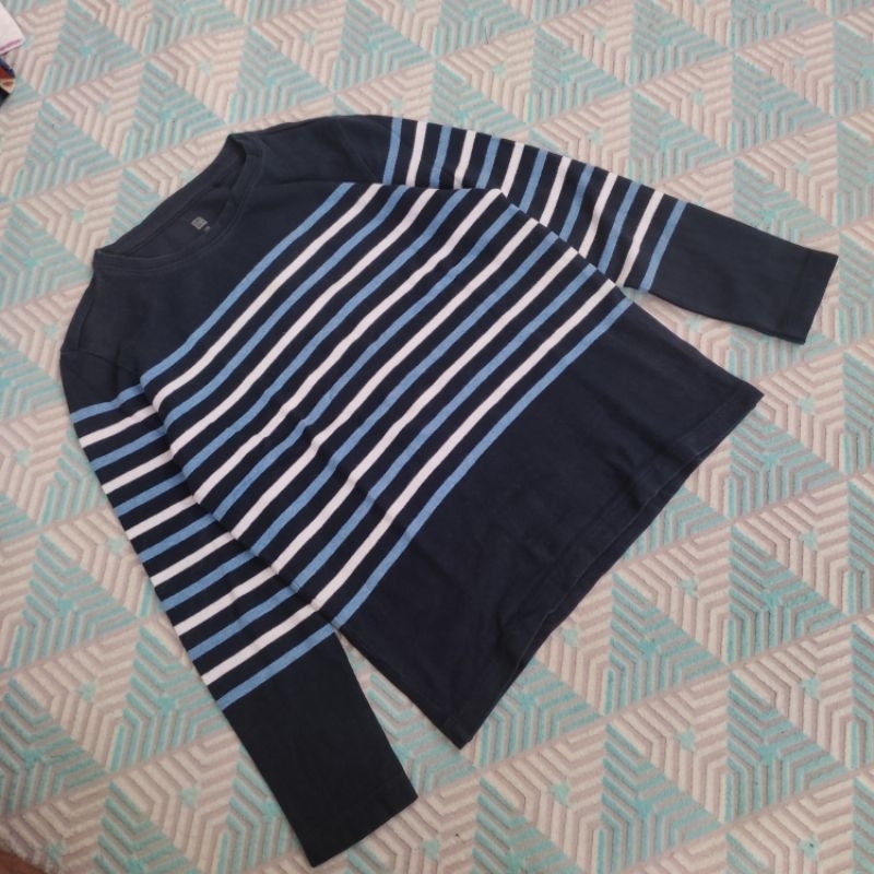 kaos anak salur lengan panjang uniqlo keren
