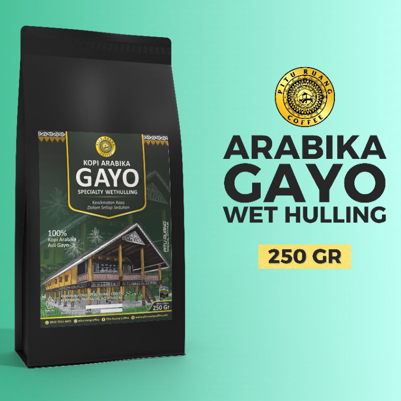 

BUBUK KOPI ARABIKA GAYO ACEH SUMATERA SPECIALTY WETHULLING KEMASAN 250 GRAM
