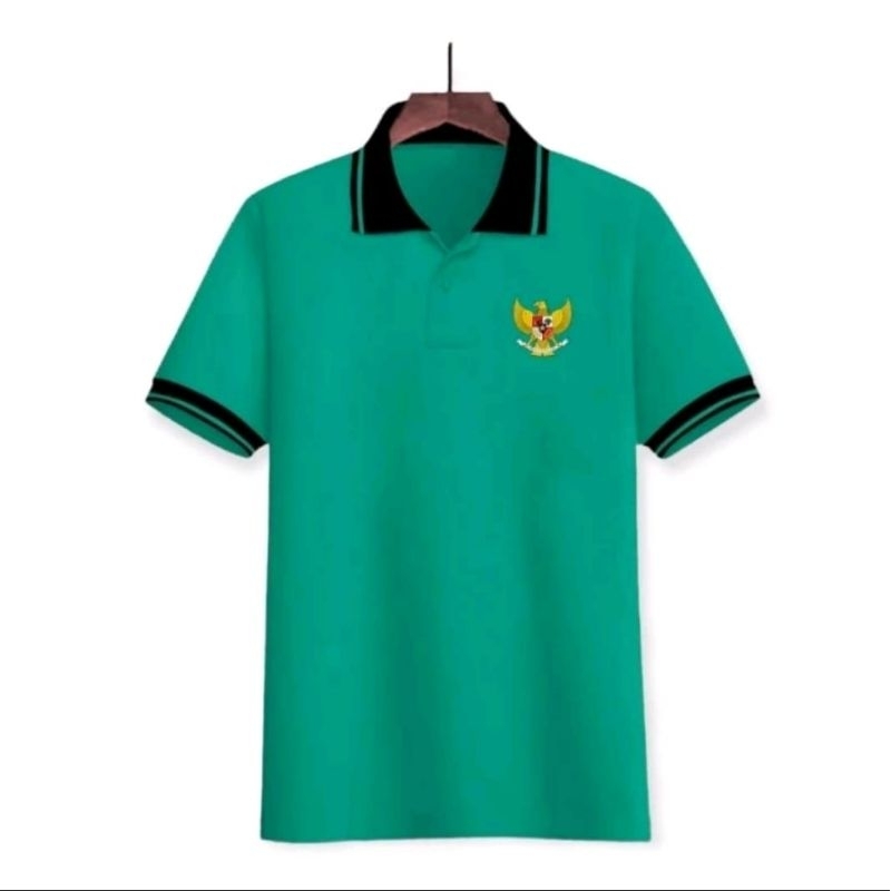 kaos kerah pria polo logo garuda /kaos polo shirt/polo list logo GARUDA INDONESIA