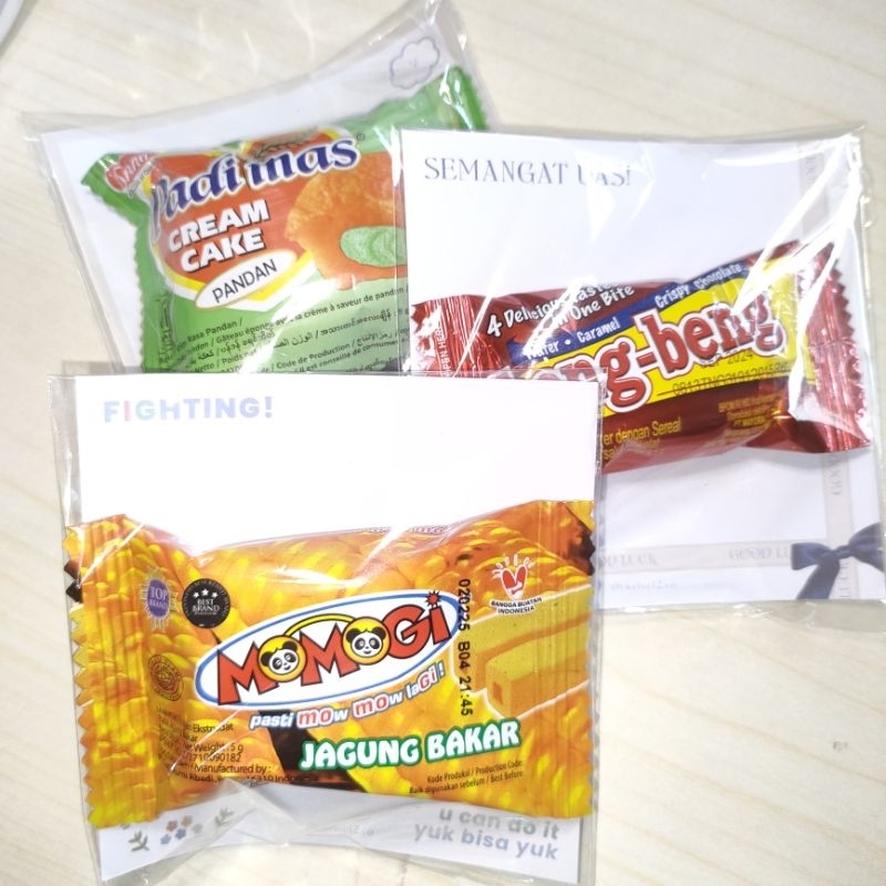 

Mini Gift Snack | Freebies Snack Mini | Mini Hampers | Hadiah Kecil Snack+Alas (No Custom)