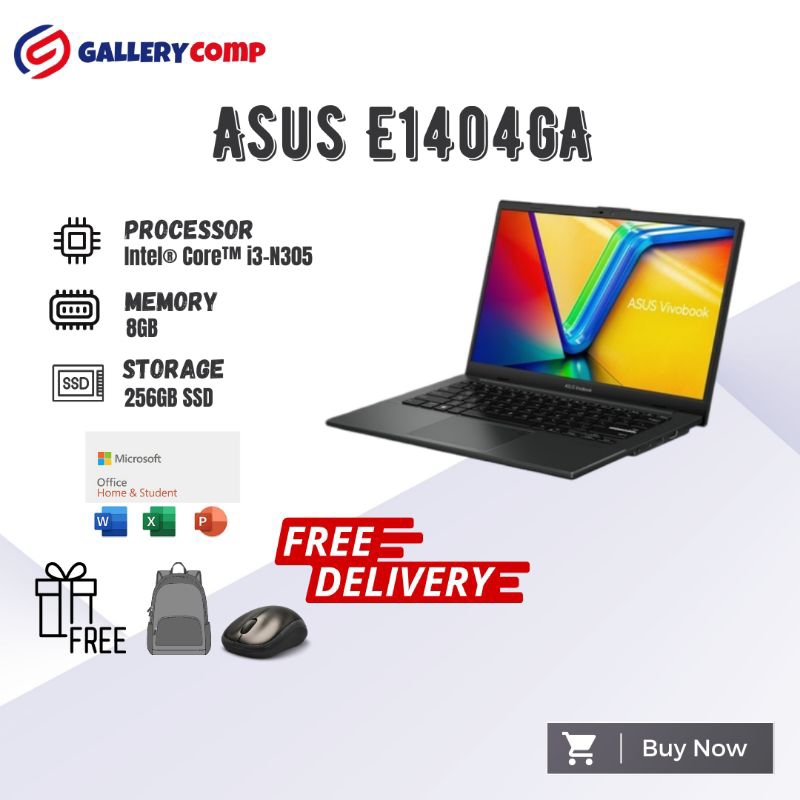 Asus E1404GA FHD324/FHD326(NewList)Ci3-N305/8gb/256gb/14”FHD/Win+OHS