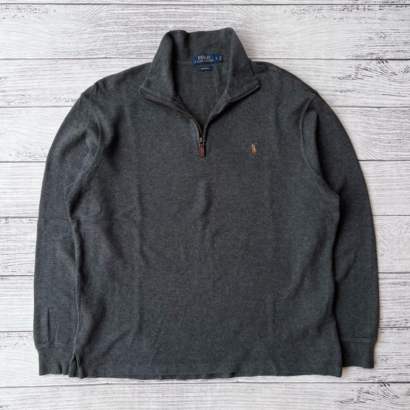 Quarter Zip Dark Grey by Ralph Lauren