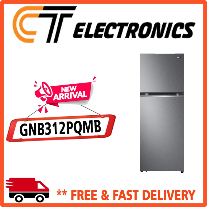 LG GN-B312PQMB Kulkas 2 Pintu 315L Dark Graphite Steel dengan Smart Inverter Compressor
