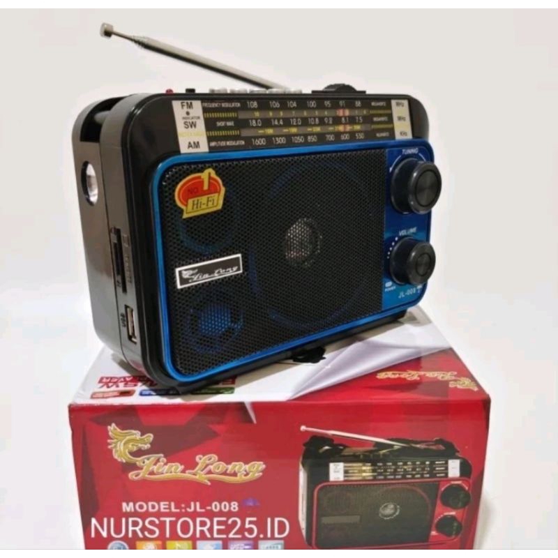 RADIO JL008 ROLINSON RADIO FM PORTABLE PLAY WITH USB TF KARAOKE BLUETOOTH RL-4049B