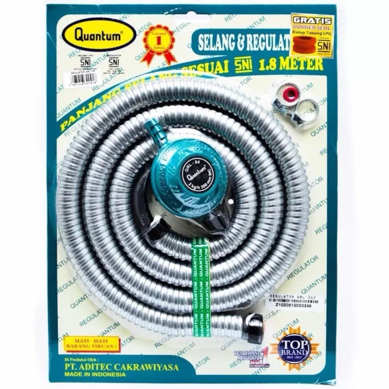 Selang dan Regulator Gas Quantum
