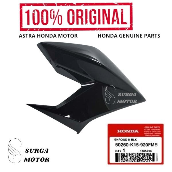 Shroud R Kupingan Sayap Samping Tangki  New Cb150R CB 150R 150 R LED Kanan Hitam Glossy      Wing Bo