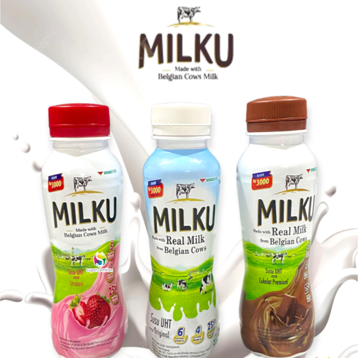 

Milku Susu UHT Coklat Strawberry Original Botol 200ml