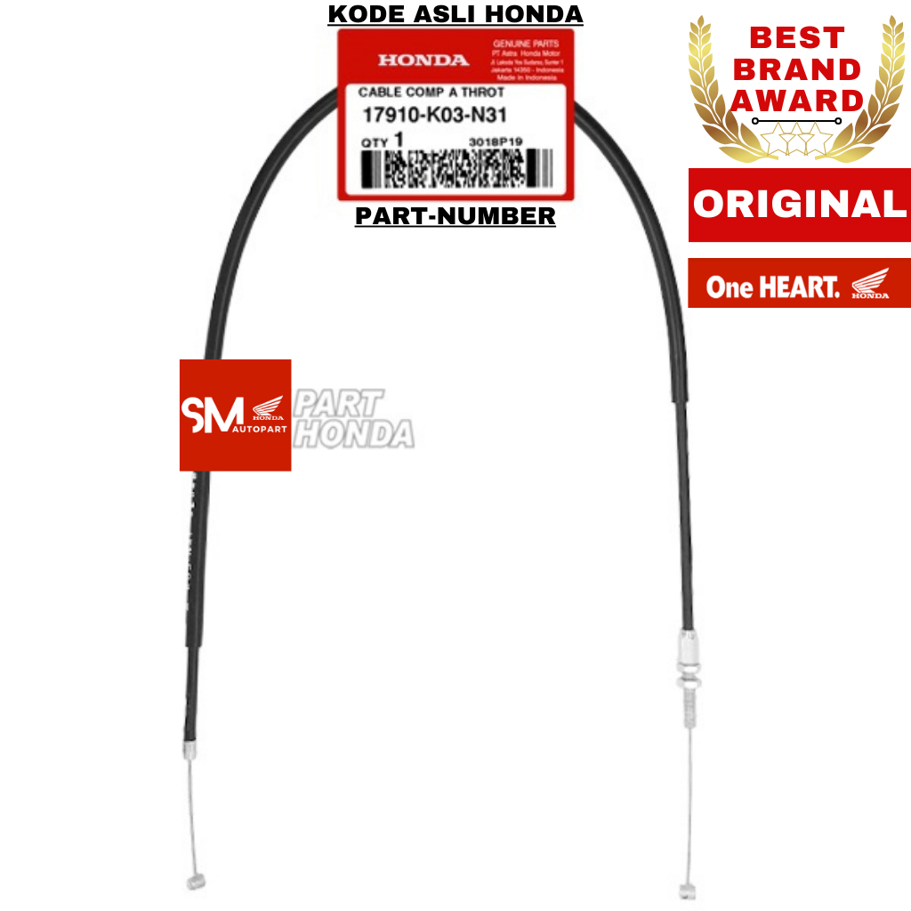 17910-K03-N31 Kabel Gas A Atas Revo FI Injeksi