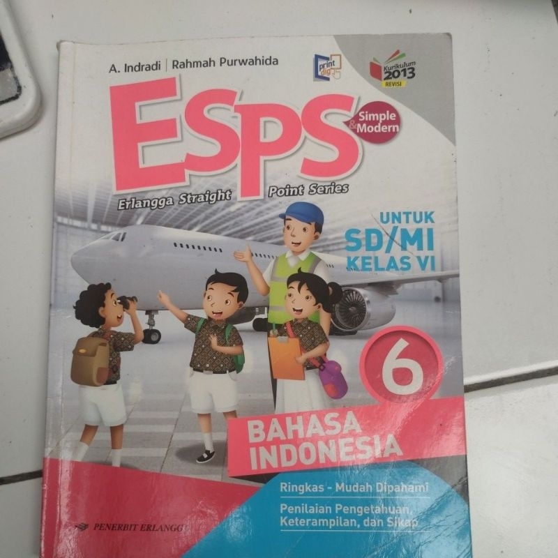 buku BHS INDONESIA kelas 6 ESPS (second/bekas) kondisi 90% bagus