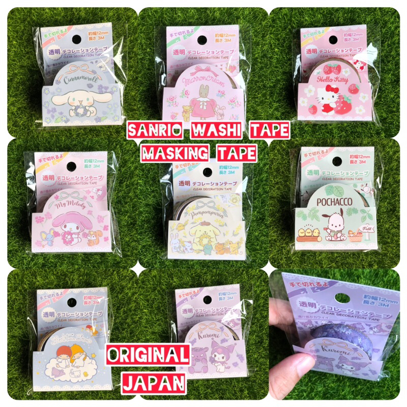 

sanrio washi tape masking tape selotip kertas dekorasi original japan