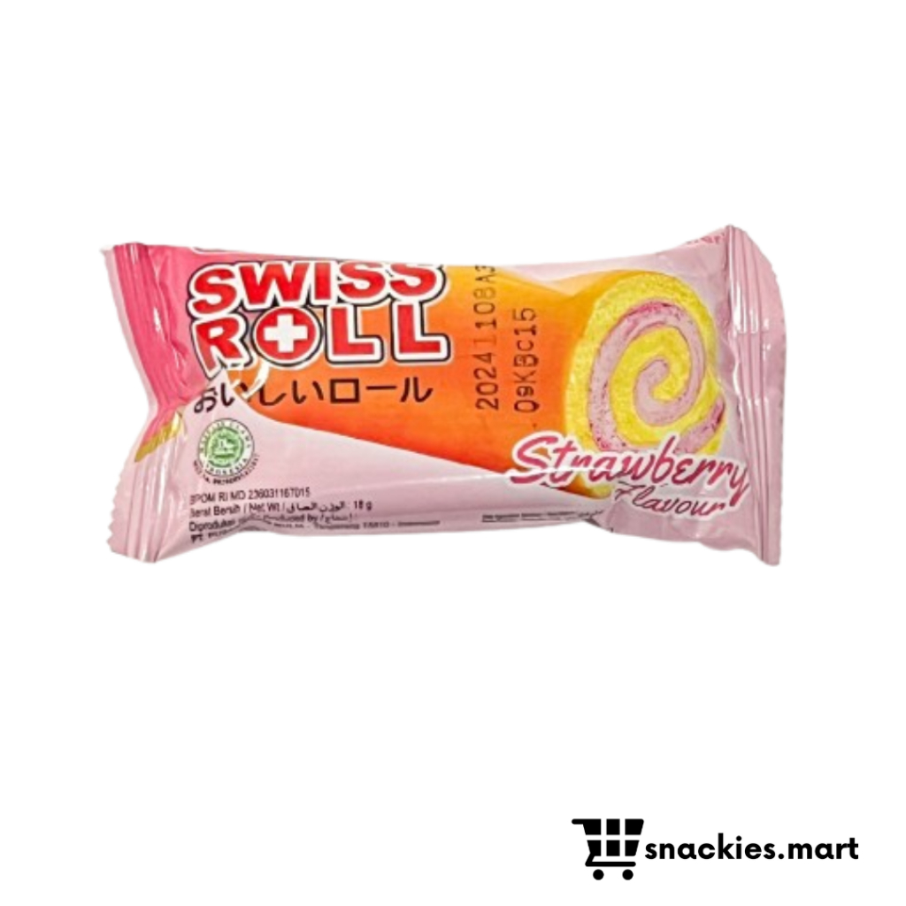 

Pusan Swiss Roll Bolu Gulung Isi Krim Rasa Strawberry