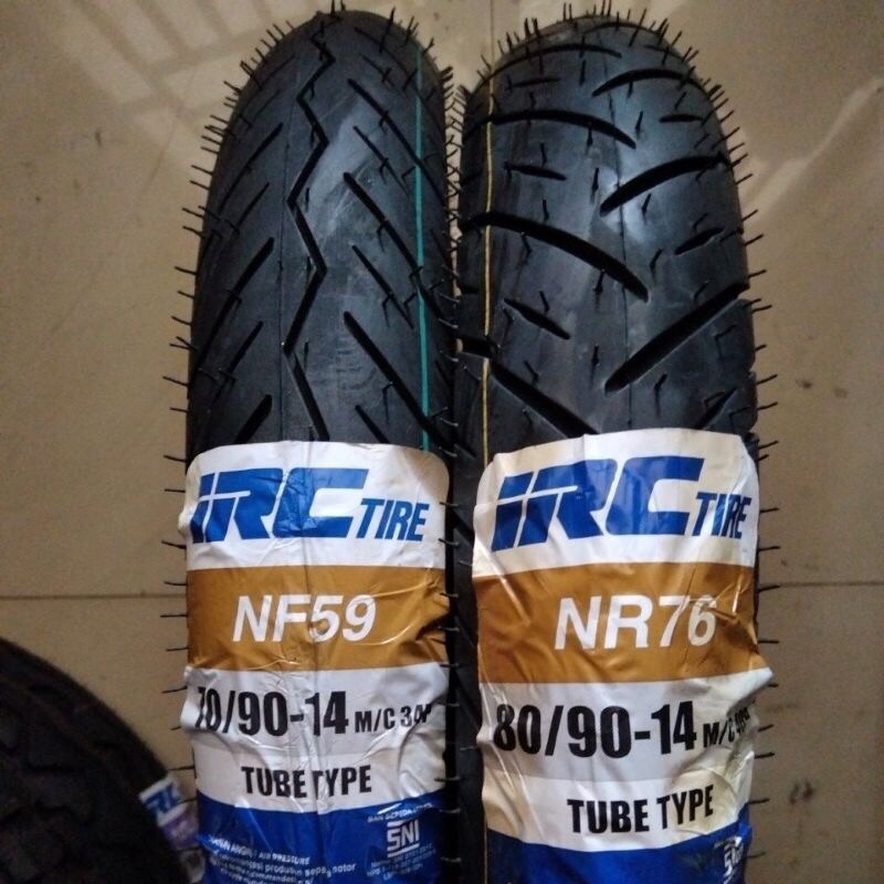 Ban Set Depan Belakang Yamaha Mio Sporty Soul Fino Karbu Smile New Sepasang IRC Ring 14