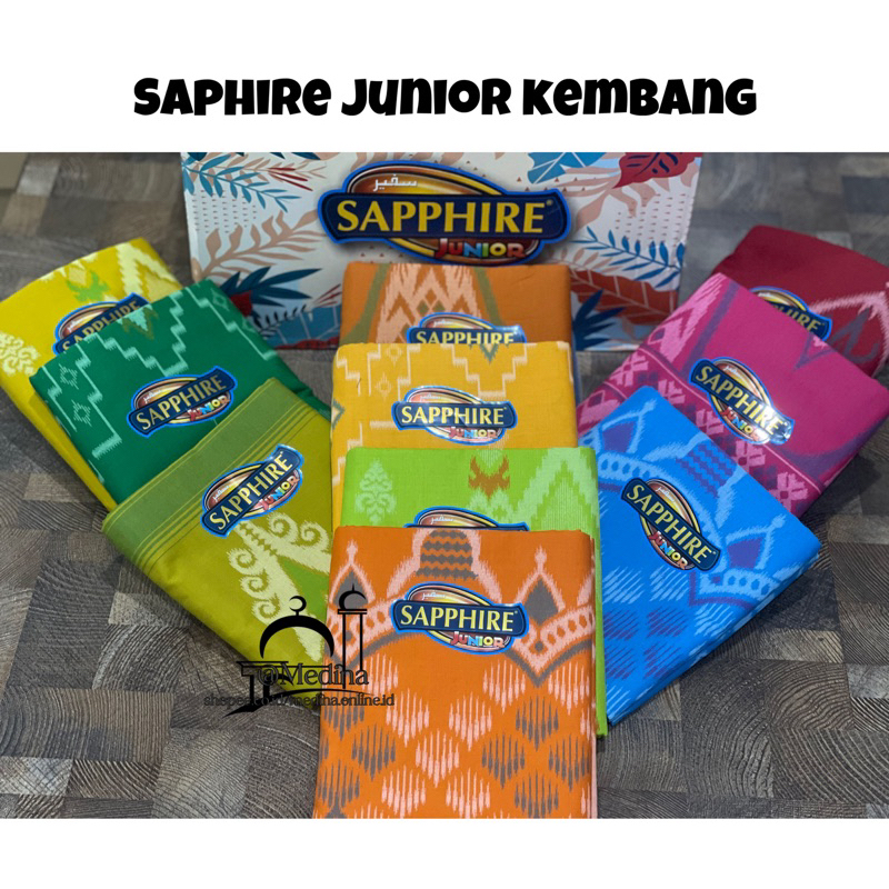 (NEW MOTIF) Sarung anak Sapphire Junior Kembang/ Sarung Anakn Sapphire