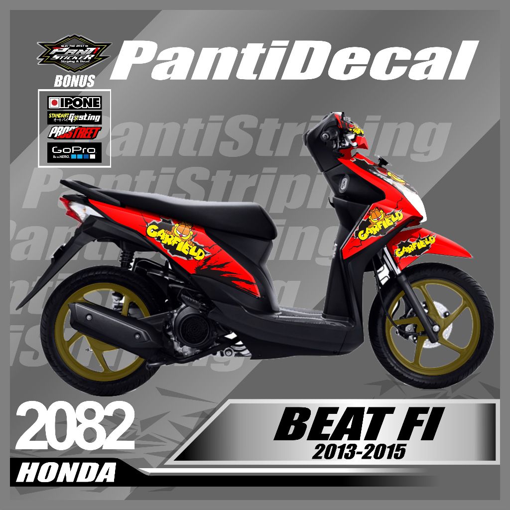 sticker striping motor beat fi 2013-2015 desain terbaru- skotlet aksesoris motor beat fi 2013-2015 b
