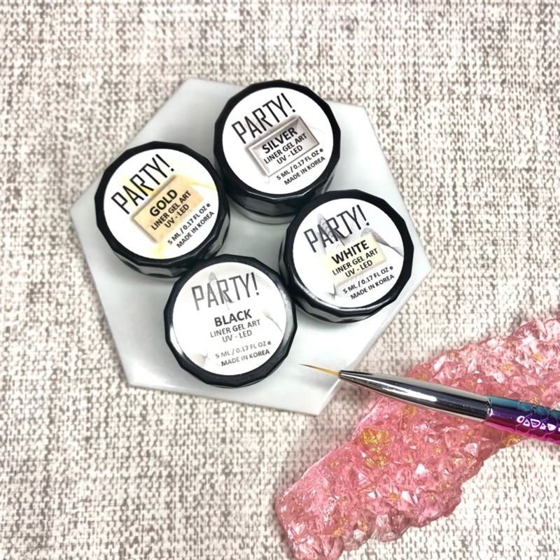 YERIN | PARTY LINER GEL | Painting Gel | Liner Gel White | Liner Gel Black | Liner Gel Gold | Liner 