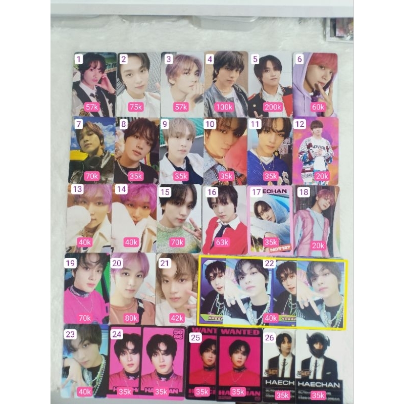 [PENTING: BACA DESKRIPSI] NCT DREAM HAECHAN OFFICIAL PHOTOCARD ISTJ HEART CHEEK TC CCOMAZ MULLET HOO