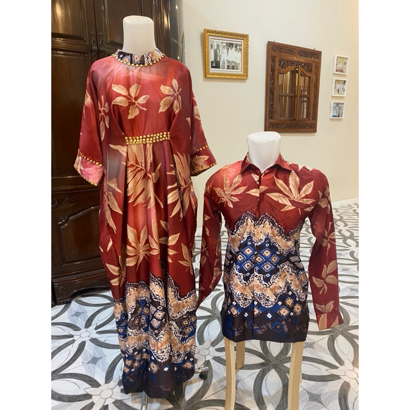 Couple kaftan jumputan terbaru
