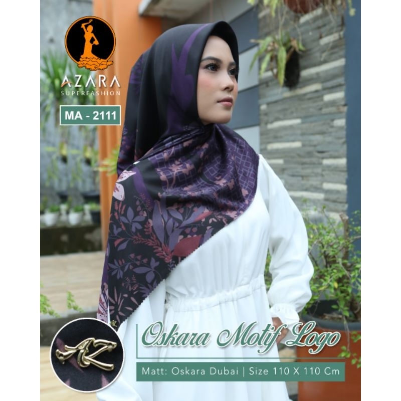 Hijab Segiempat Oskara Motif Logo / Oskara Motif