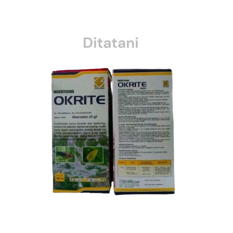 Bisa COD - Insektisida OKRITE 20EC Obat Pengendali Hama Kutu Daun Tanaman Cabai 100ML