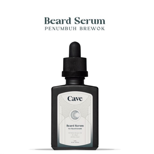 Cave Beard Serum - Serum Penumbuh Brewok Kumis dan Rambut Original Produk