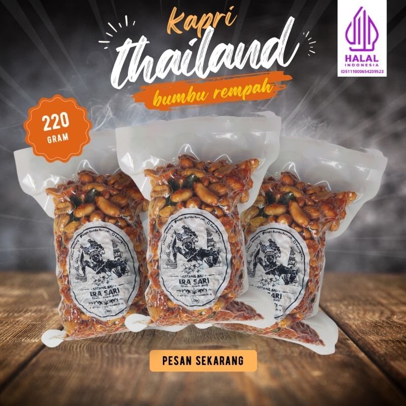 

Kacang thailand bumbu rempah khas bali 220gr kemasan vakum