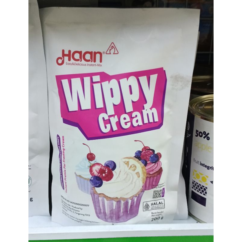 

Haan wippy cream premiks untuk frosting krim 200gr pouch