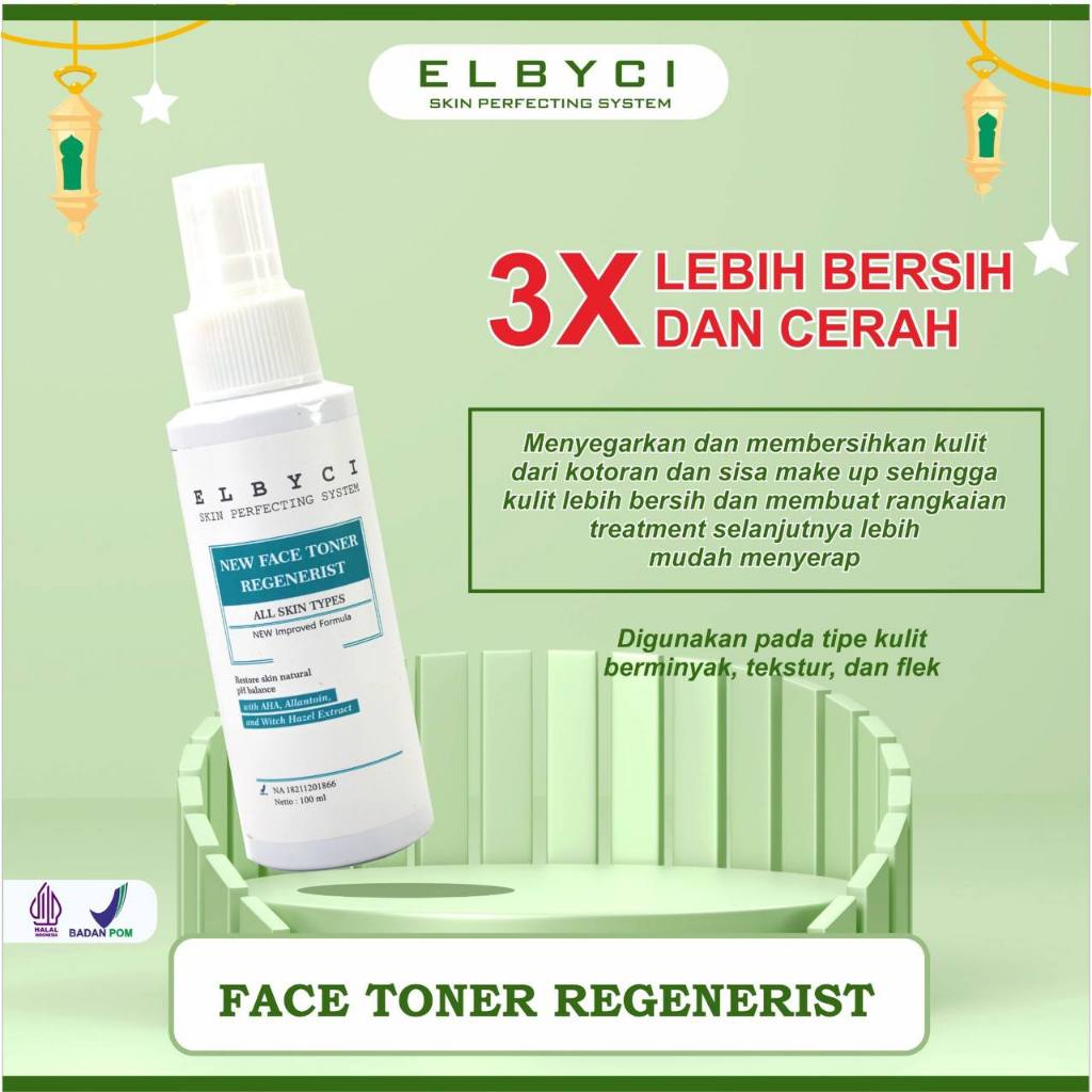 ELBYCI TONER REGENERIST - Obat Penghilang Flek Hitam Freckless Melasma