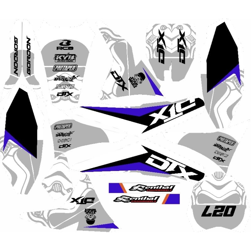 Stiker Decal Klx / Stiker Decal Dtx / Stiker Decal Klx Gordon
