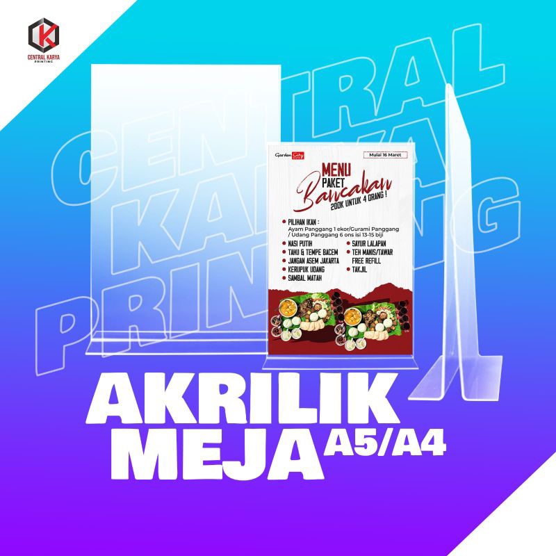 

CKP - Akrilik Meja Uk A4 2 sisi