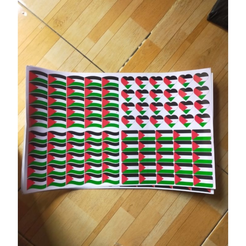 

Setiker wajah bendera palestina harga 1 lembar isi 100 bendera palestina