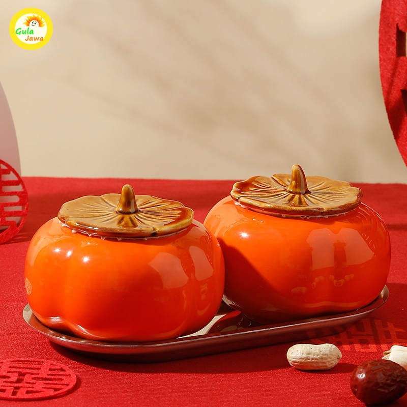 Tea Leaves Storage Jar Airtight Toples Penyimpan Daun Teh Keramik