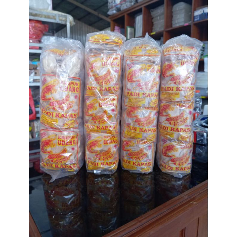 

Kerupuk udang cap padi kapas 1bal isi 20pcs