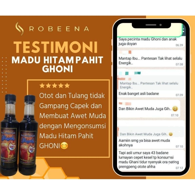 

MADU HITAM PAHIT GHONI HERBAL seribu manfaat