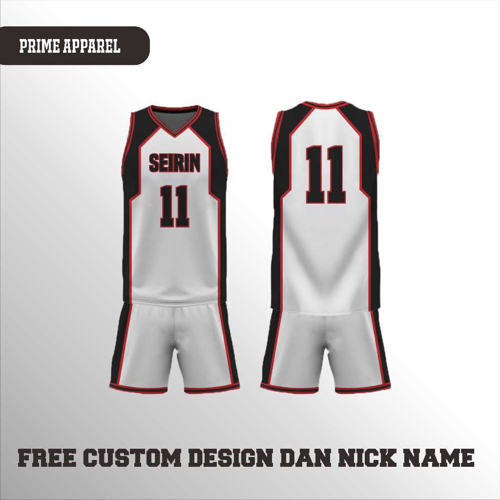 Jersey Cosplay Anime Kuroko No Basket KNB Free Custom Nama dan Nomer
