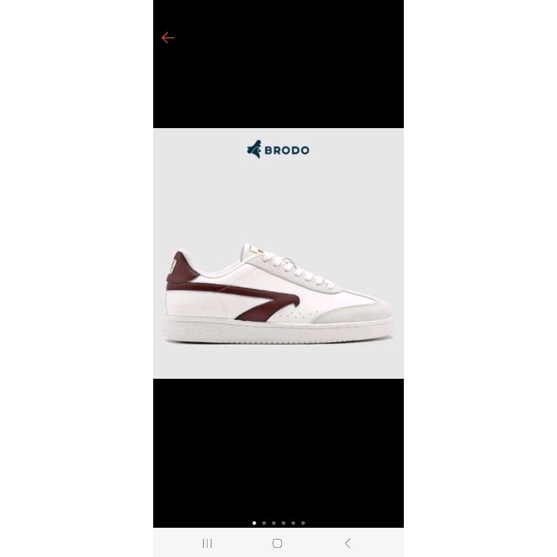 BRODO-Sneakers Ace Hooligan White Maroon Size 43