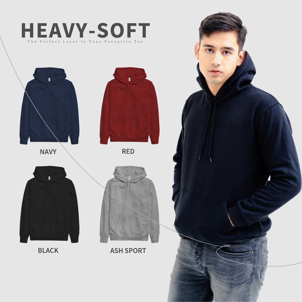 Y&S Heavy Soft Hoodie Fleece Cotton CVC 24s tebal
